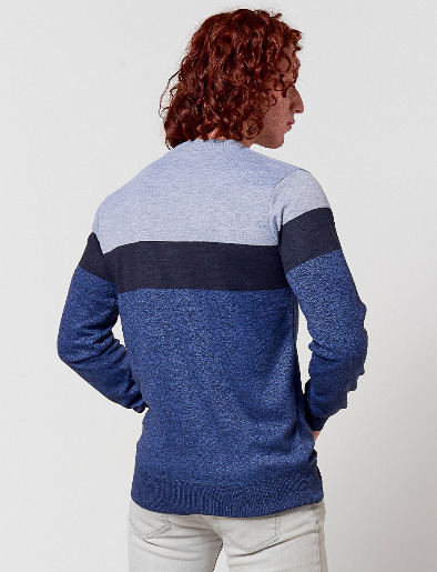 Sweater de Líneas azul