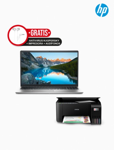 Combo Laptop Inspiron 3525 15,6" | Dell + Impresora Epson + Audífonos + Antivirus