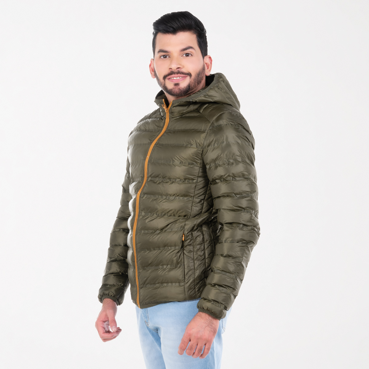 Chompa impermeable verde militar