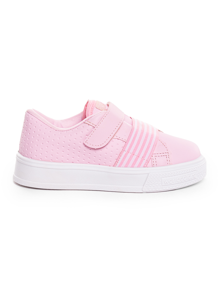 Sneaker rosa con velcro