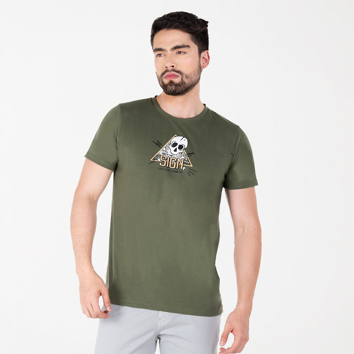 Hombres Camiseta con estampado de figura y slogan  Camisetas estampadas,  Camisas estampadas, Ropa juvenil hombre