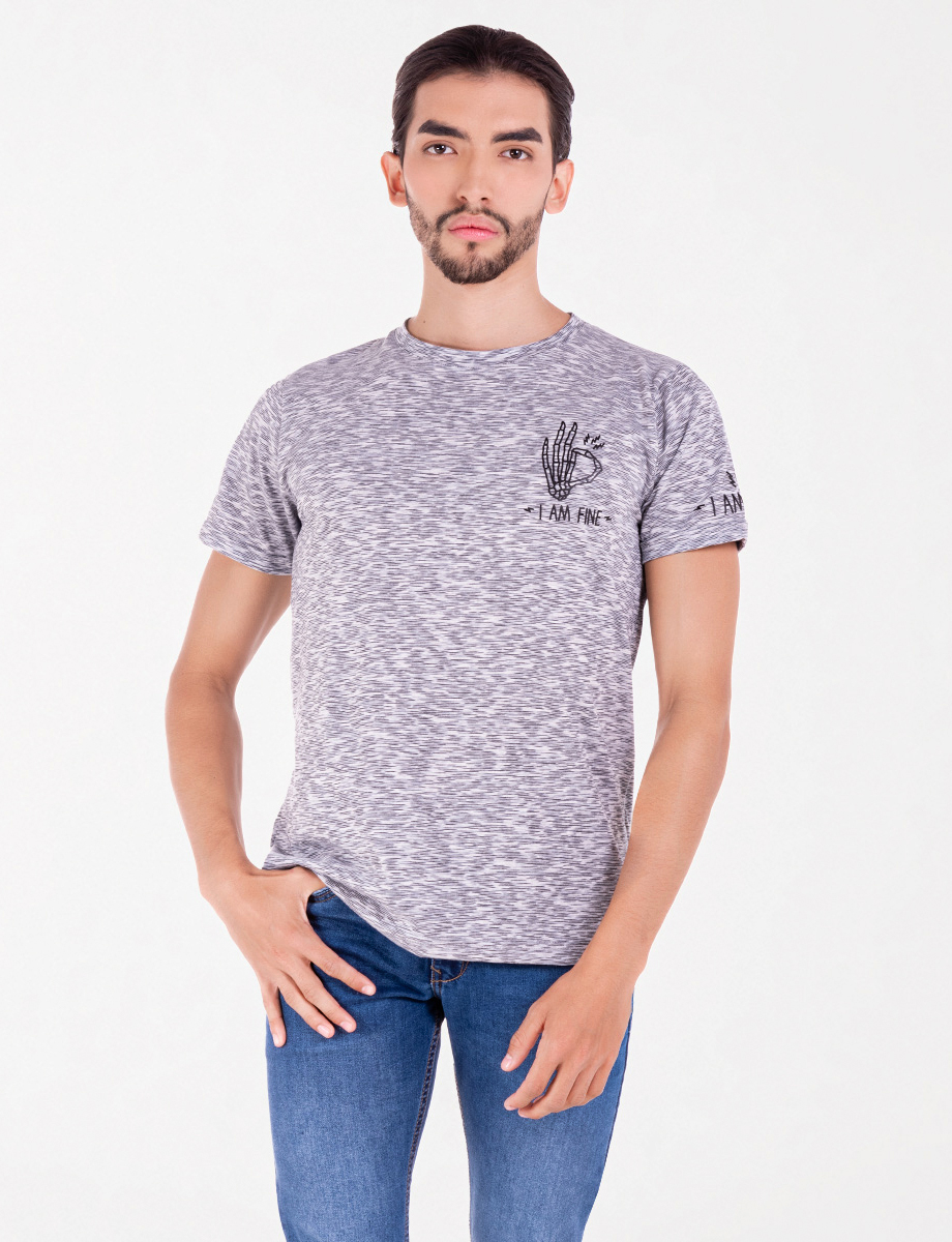Camiseta jaspeada I am Fine