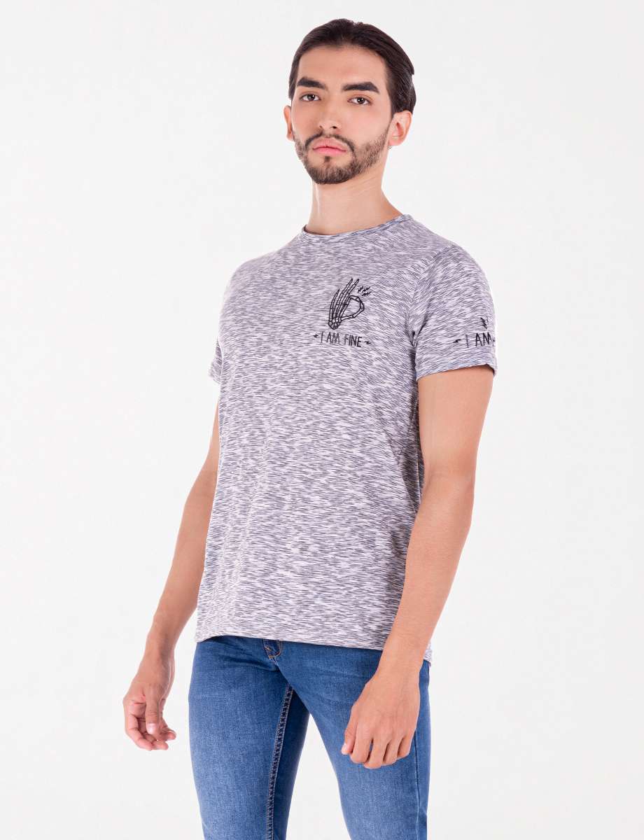 Camiseta jaspeada I am Fine