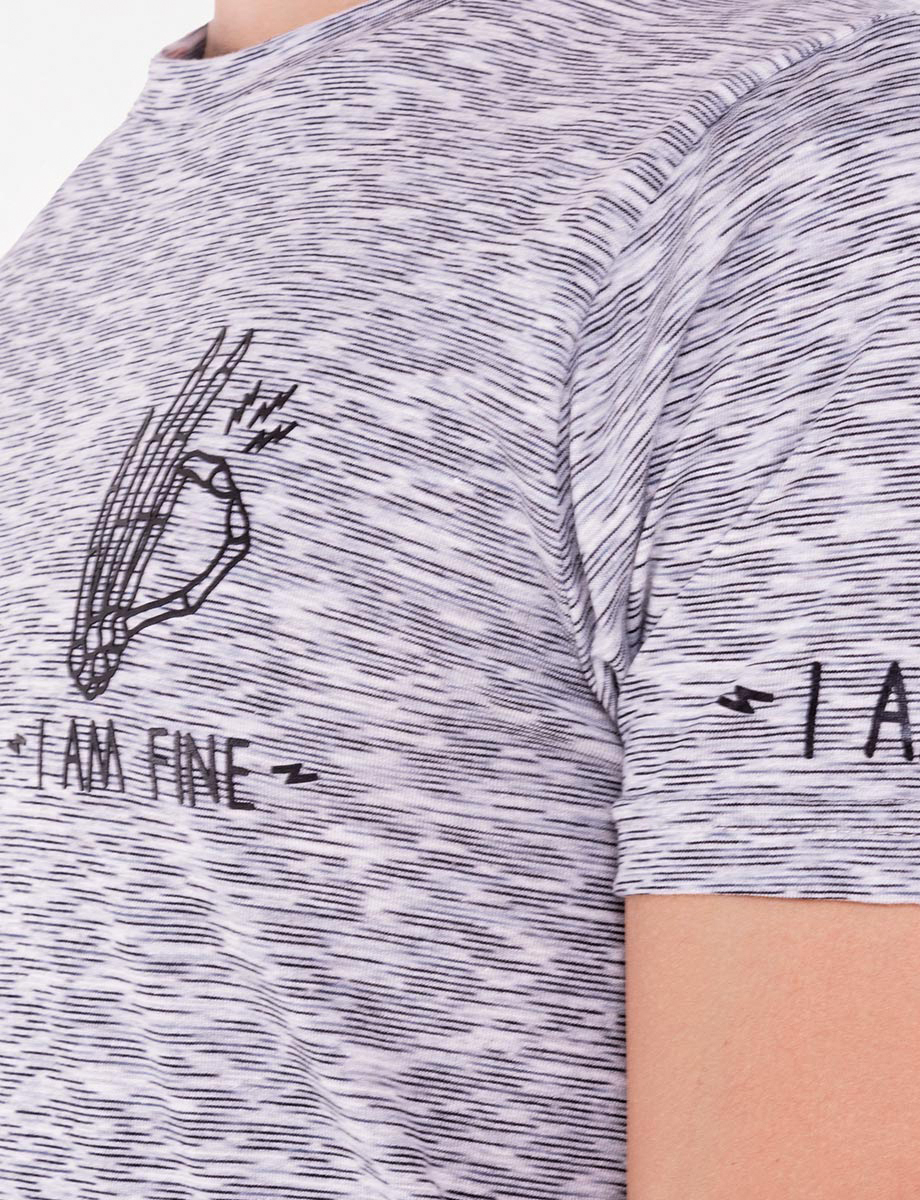 Camiseta jaspeada I am Fine