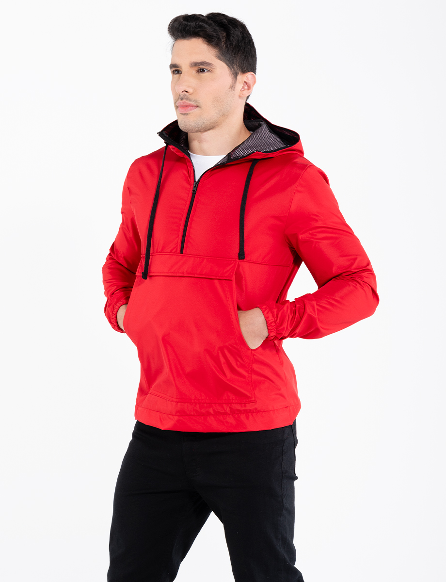 Chaqueta poliéster roja