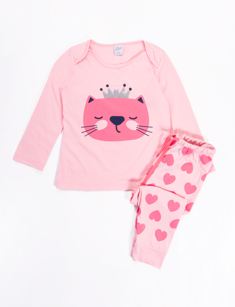 Pijama buzo pantalón rosado