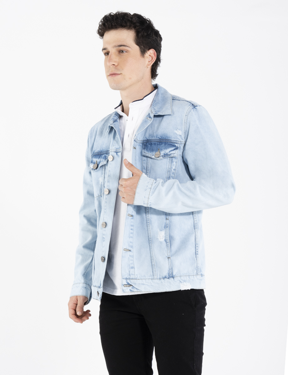 Chaqueta jean celeste