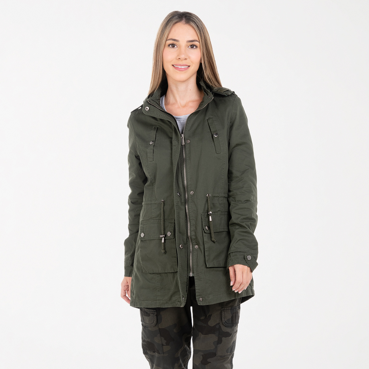 Gabardina verde militar