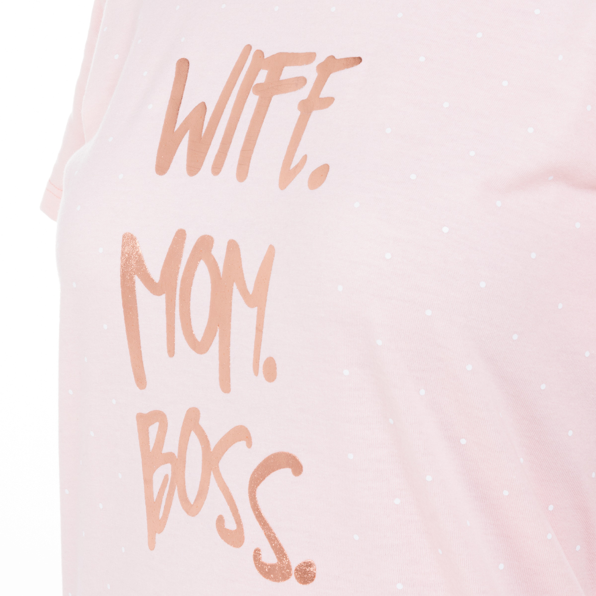 Camiseta rosa Wife Mom Boss
