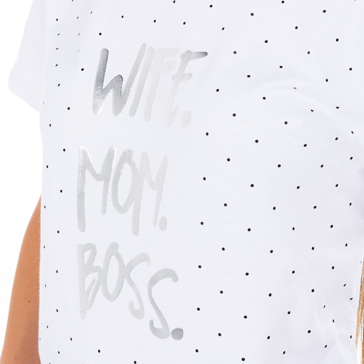 Camiseta blanca Wife Mom Boss