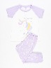 Pijama Unicornio lila-blanco