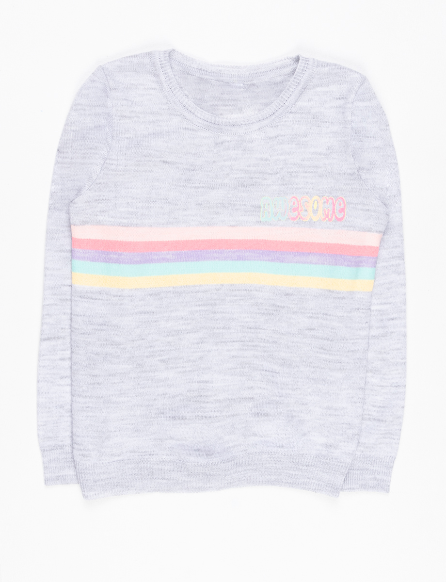 Sweater arcoíris gris