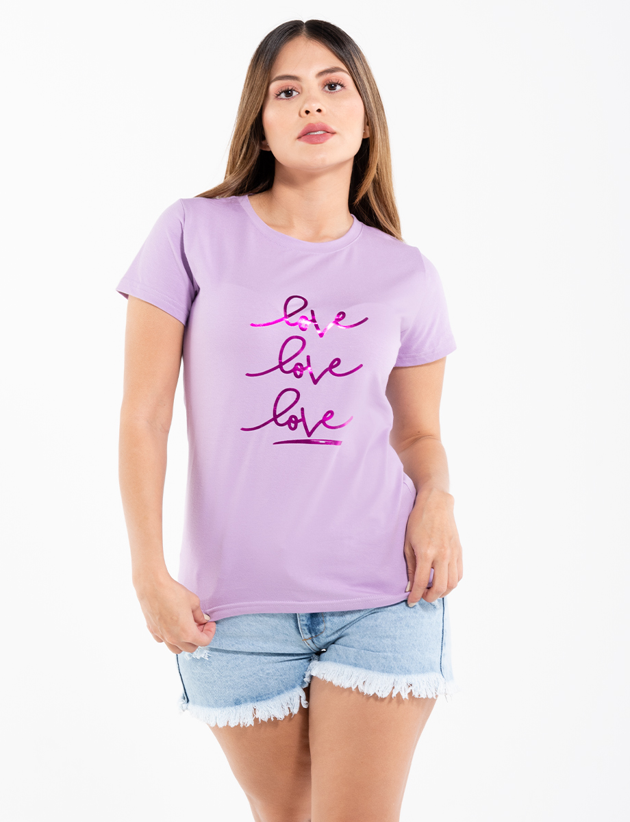 Camiseta lila Love
