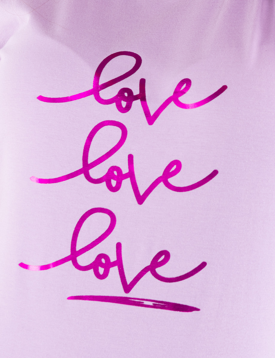 Camiseta lila Love