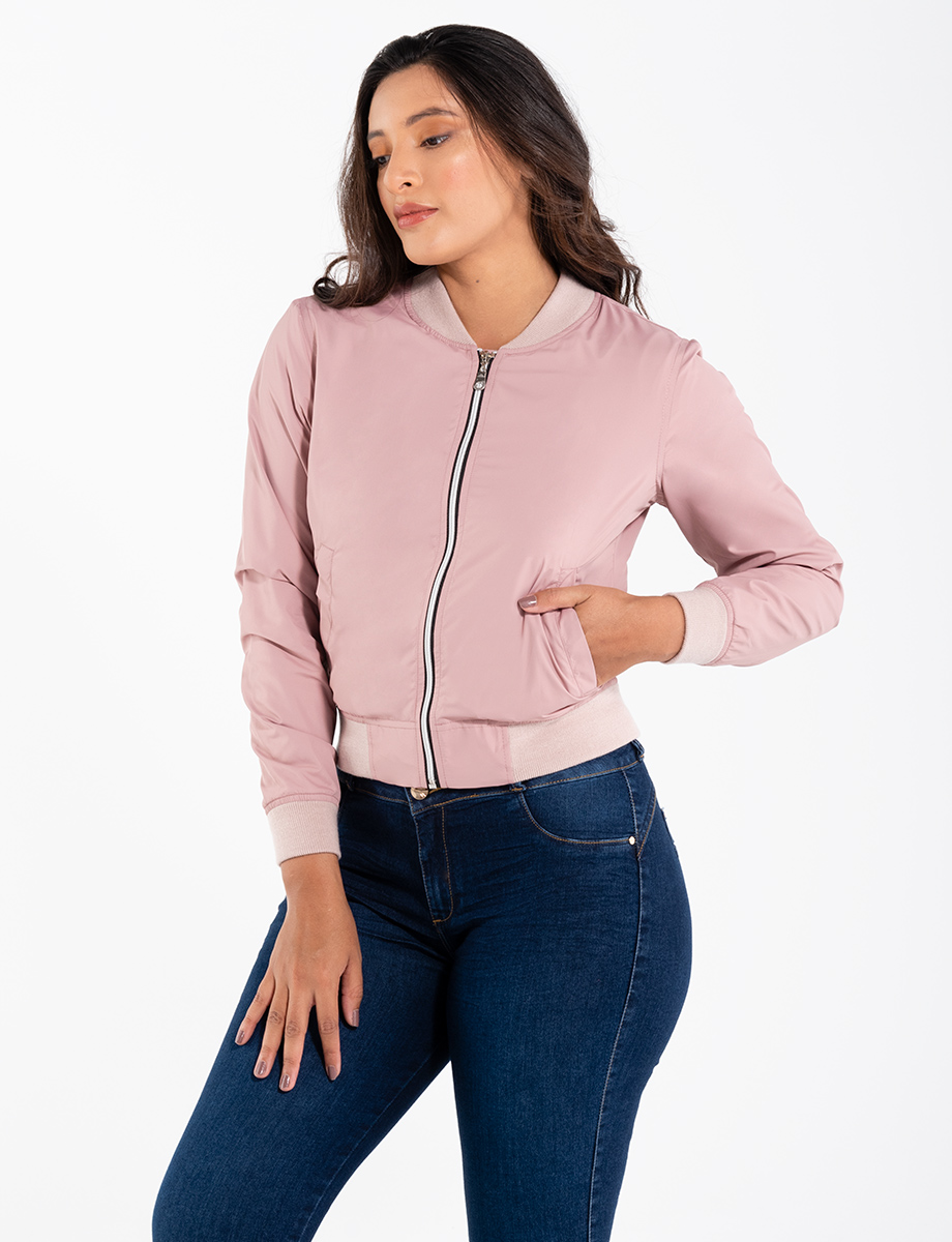 Chaqueta bomber palo de rosa
