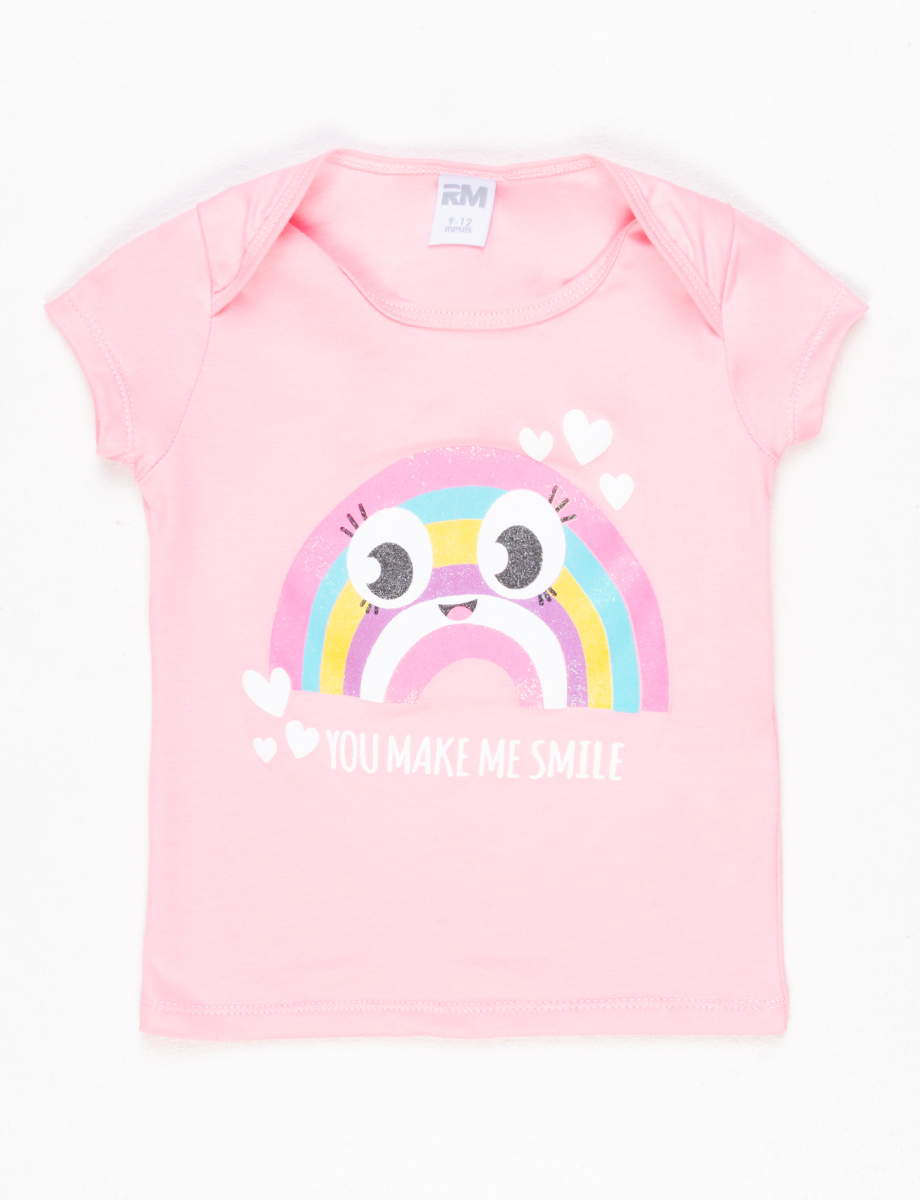 Camiseta Smile diseño arcoíris