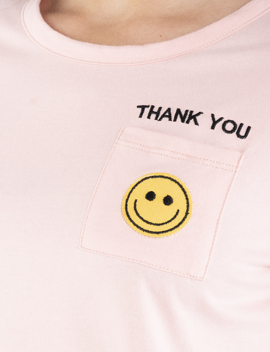 Camiseta con bolsillo Thank You
