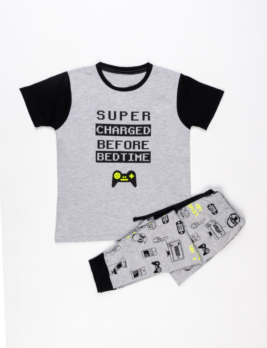 Pijama Super Charged gris
