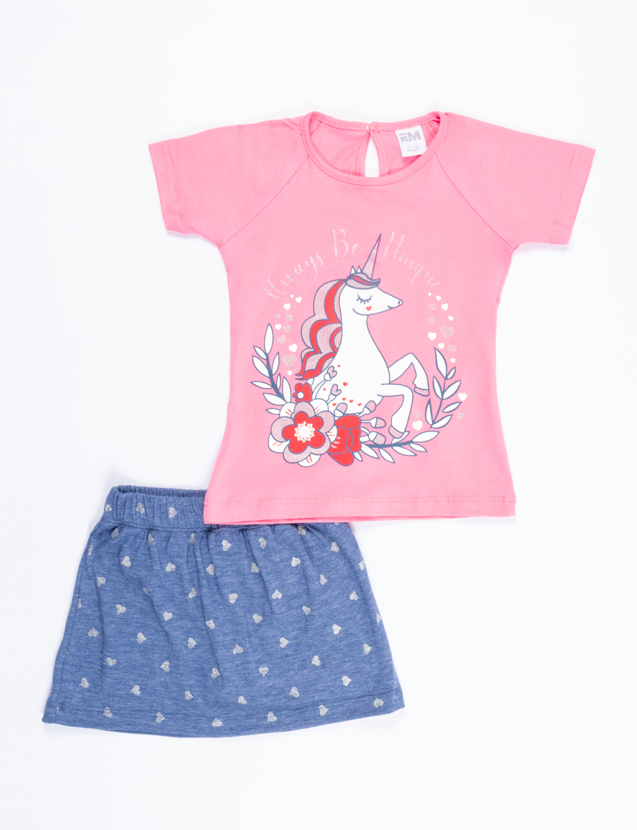 Conjunto falda camiseta Unicornio
