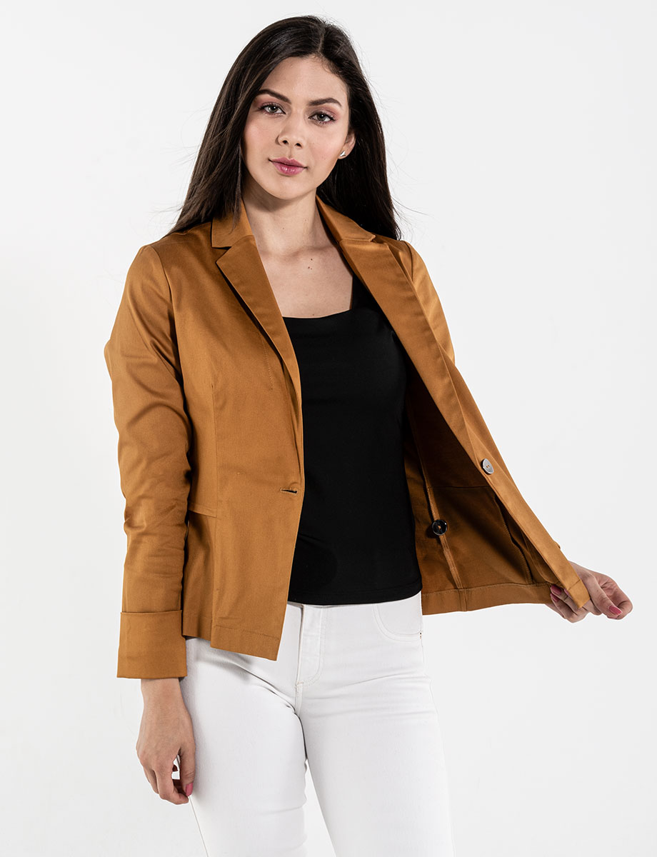 Blazer clásico mostaza