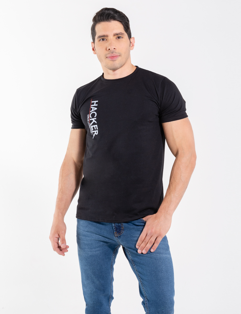 Camiseta unicolor Hacker