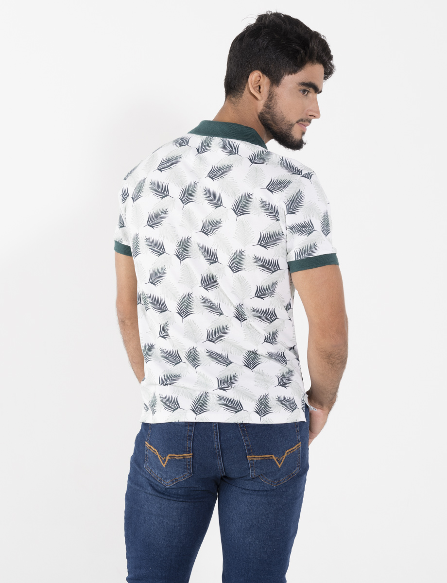 Polo estamapado plantas