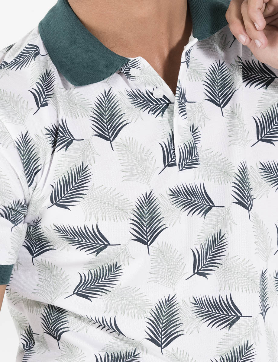 Polo estamapado plantas