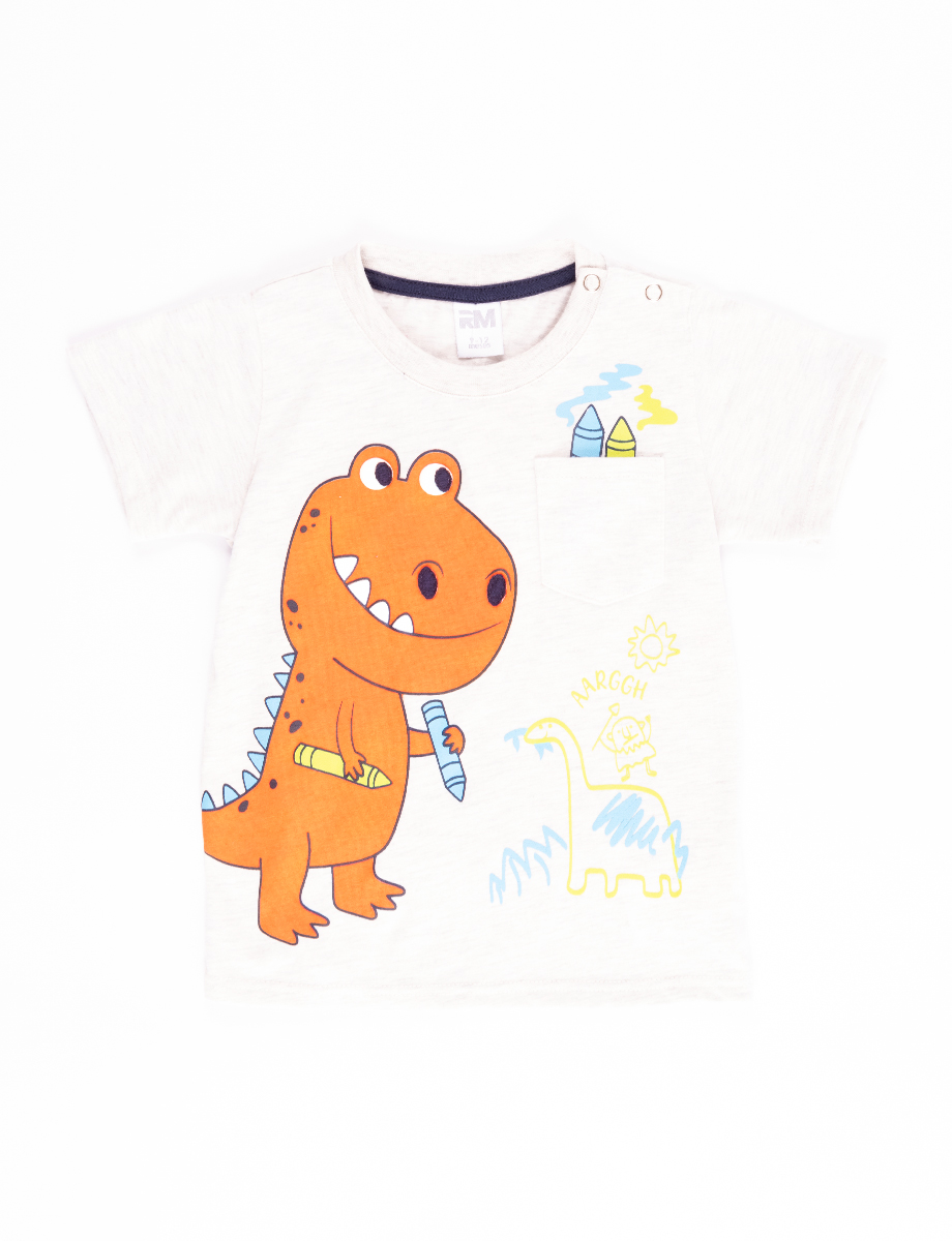 Camiseta Dinosaurio con bolsillo