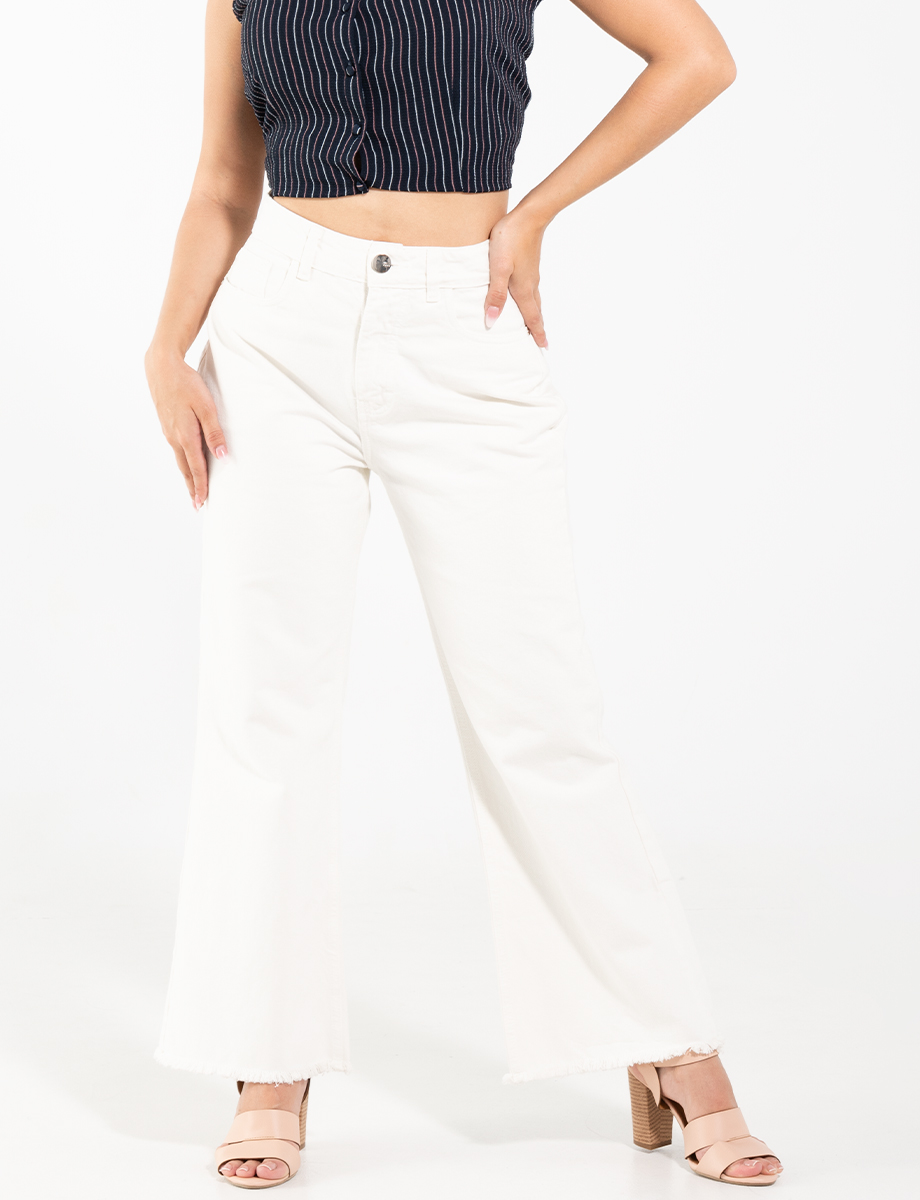 Pantalón blanco basta ancha