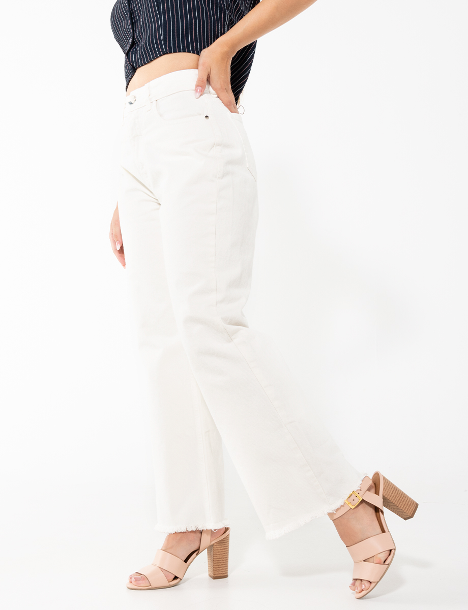 Pantalón blanco basta ancha