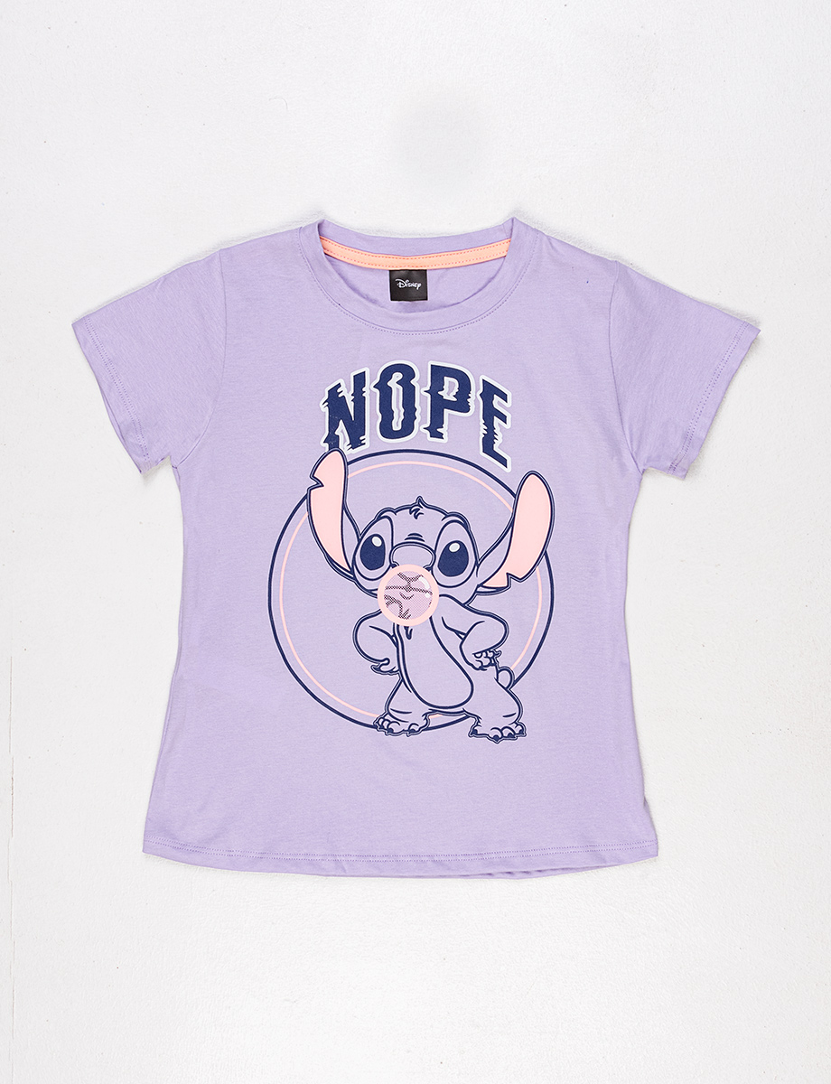 Camiseta lila Lilo y Stitch