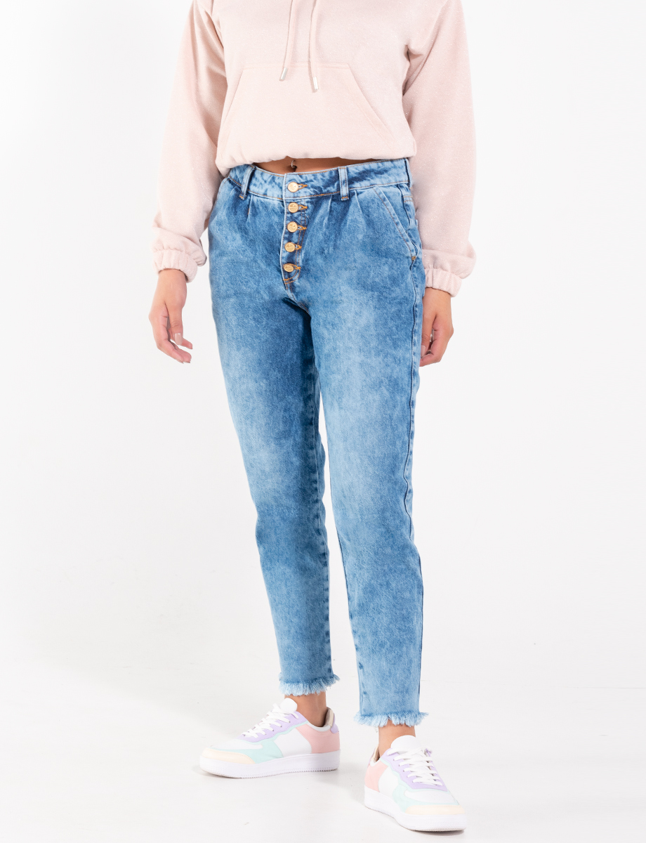 Jean slouchy llano azul medio