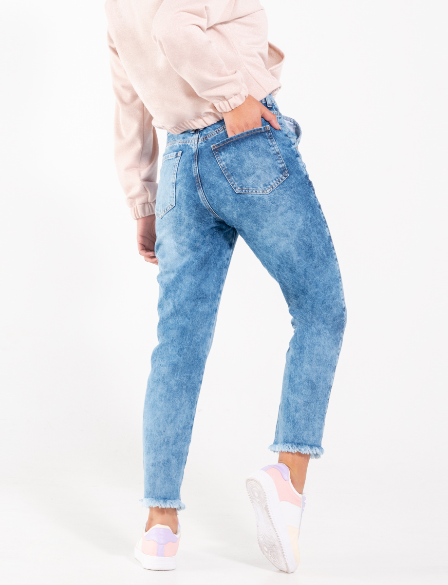 Jean slouchy llano azul medio