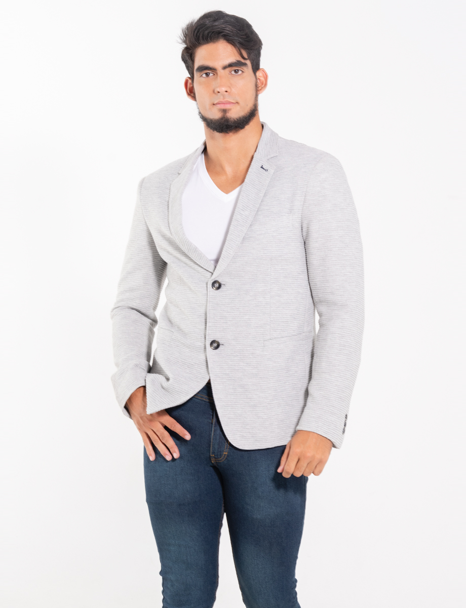 Blazer textura plomo