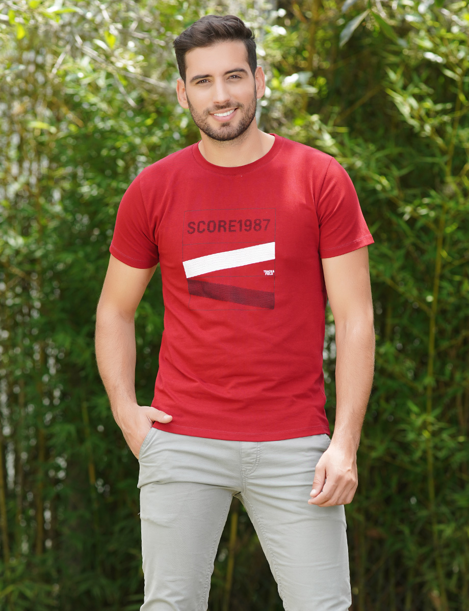  Camiseta Roja Hombre