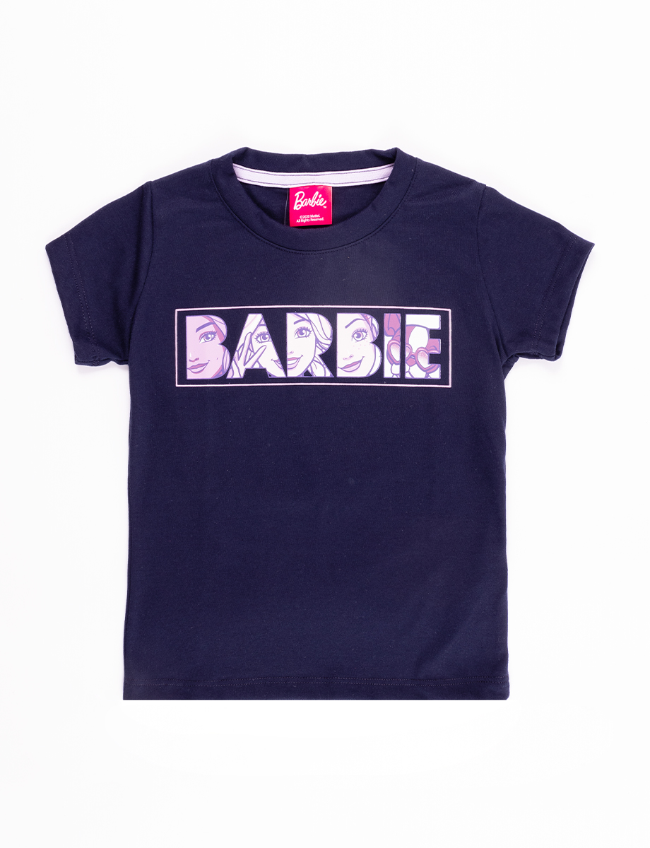 Camiseta pre Barbie azul marino