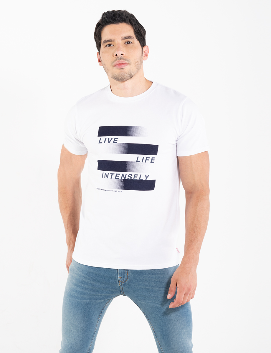 Camiseta Live blanca