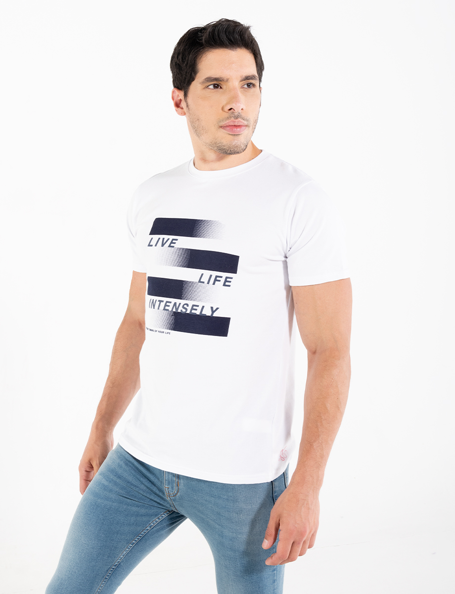 Camiseta Live blanca