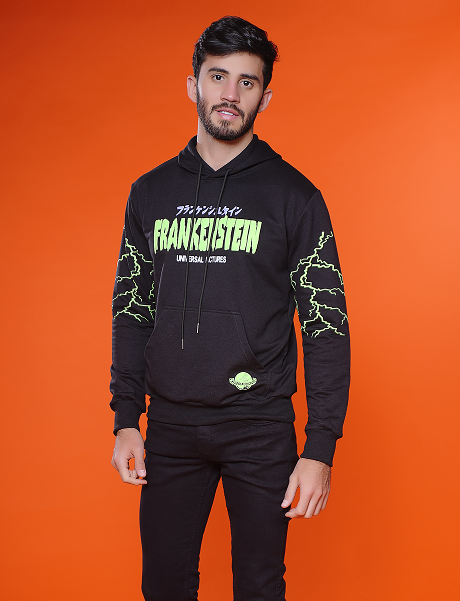 Chompa negra Frankenstein