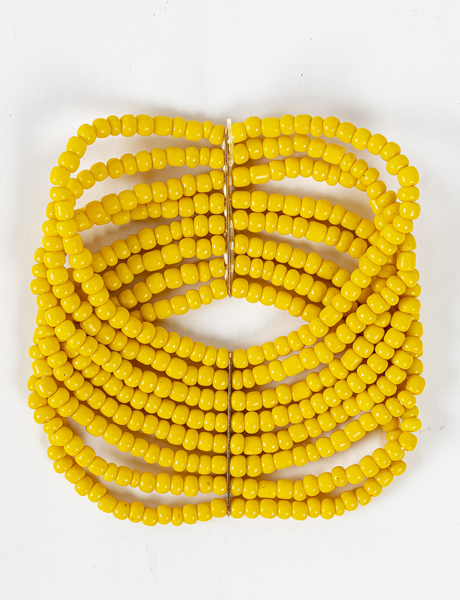 Pulsera ancha amarilla