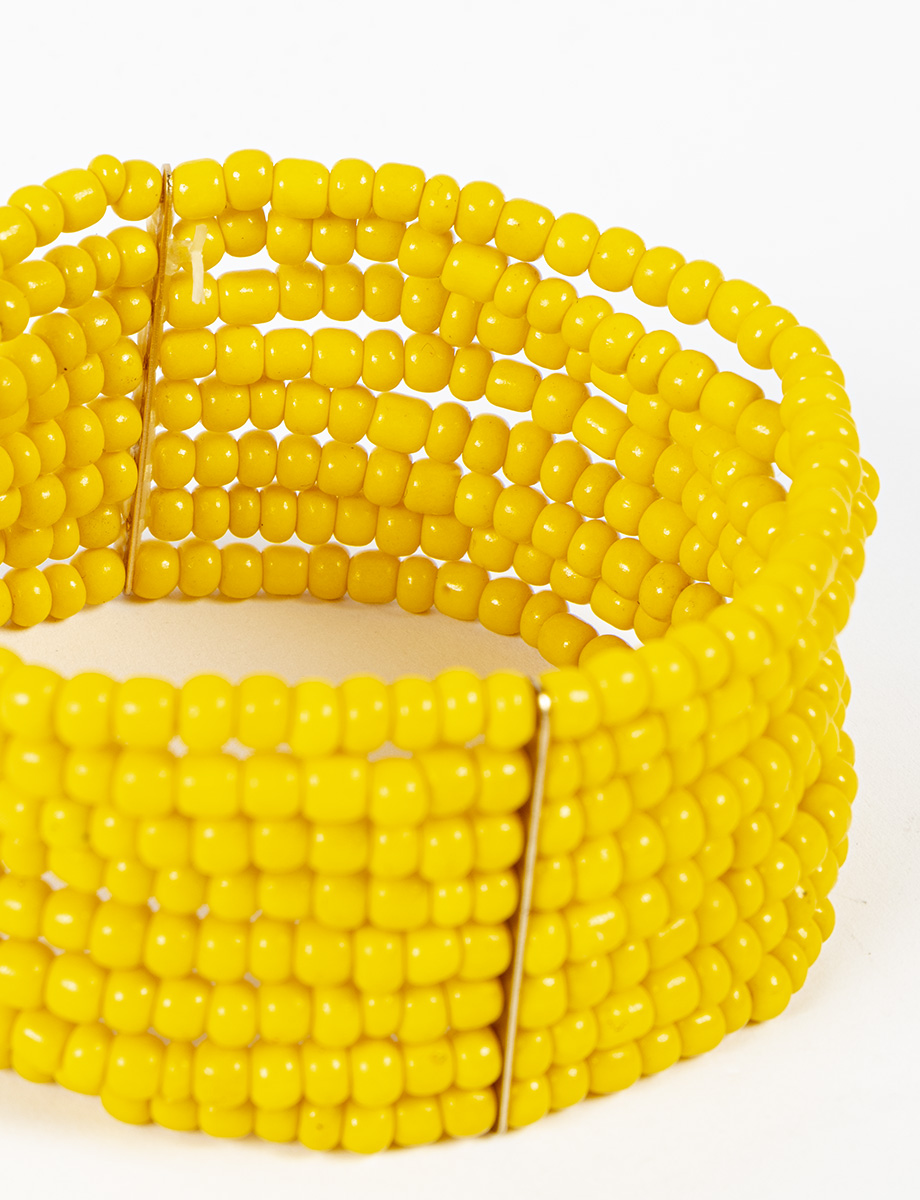 Pulsera ancha amarilla