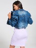 Chaqueta jean con rotos azul medio