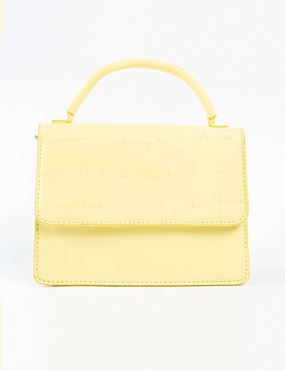 Cartera de mano amarilla