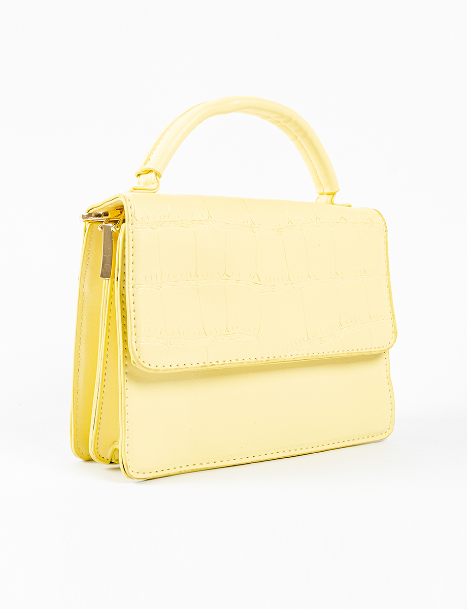 Cartera de mano amarilla