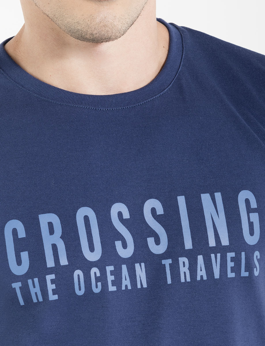 Camiseta Crossing azul piedra