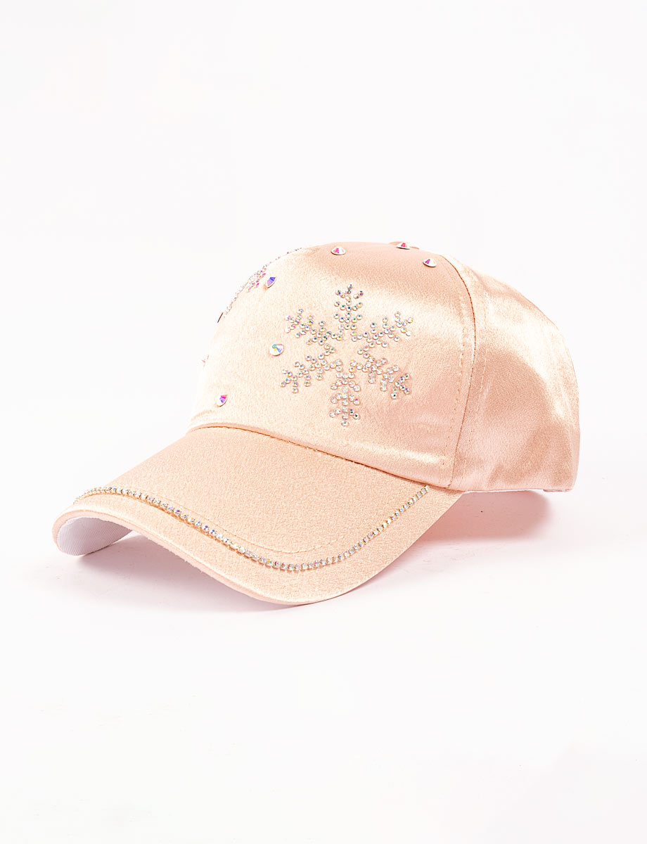 Gorra palo de rosa con pedrería