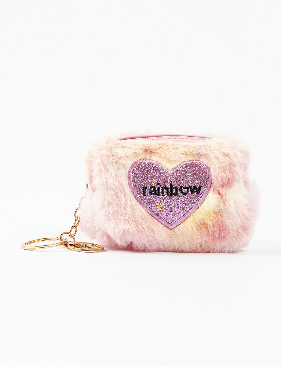 Monedero piel de peluche