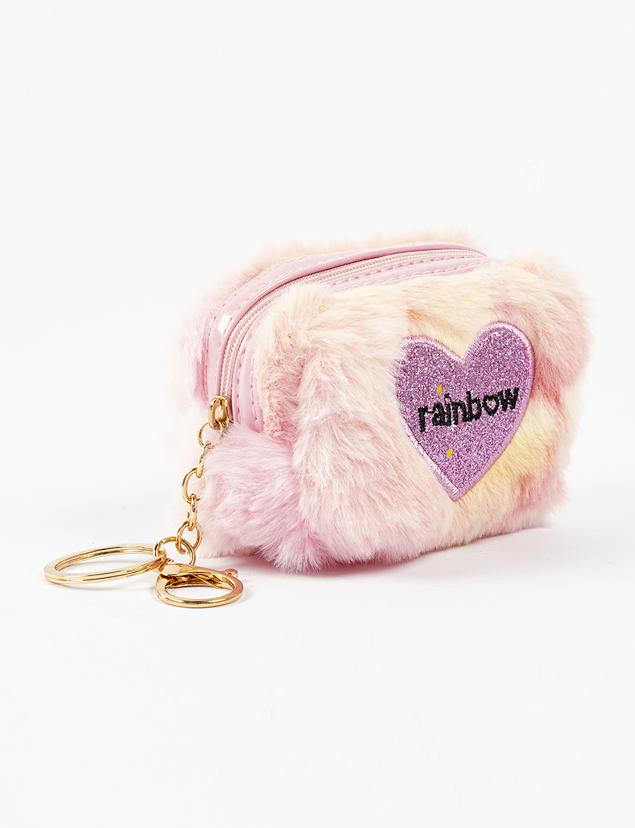 Monedero piel de peluche