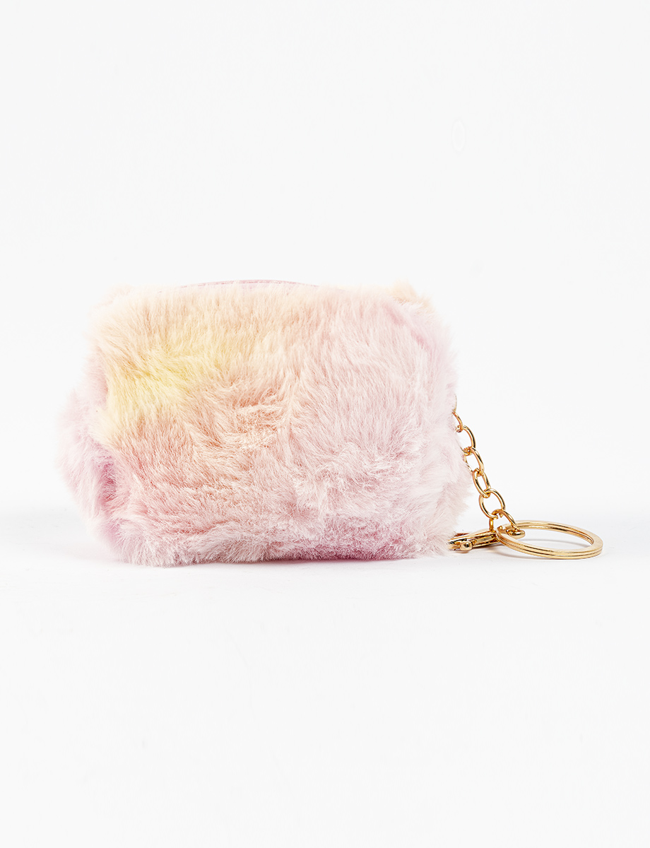 Monedero piel de peluche