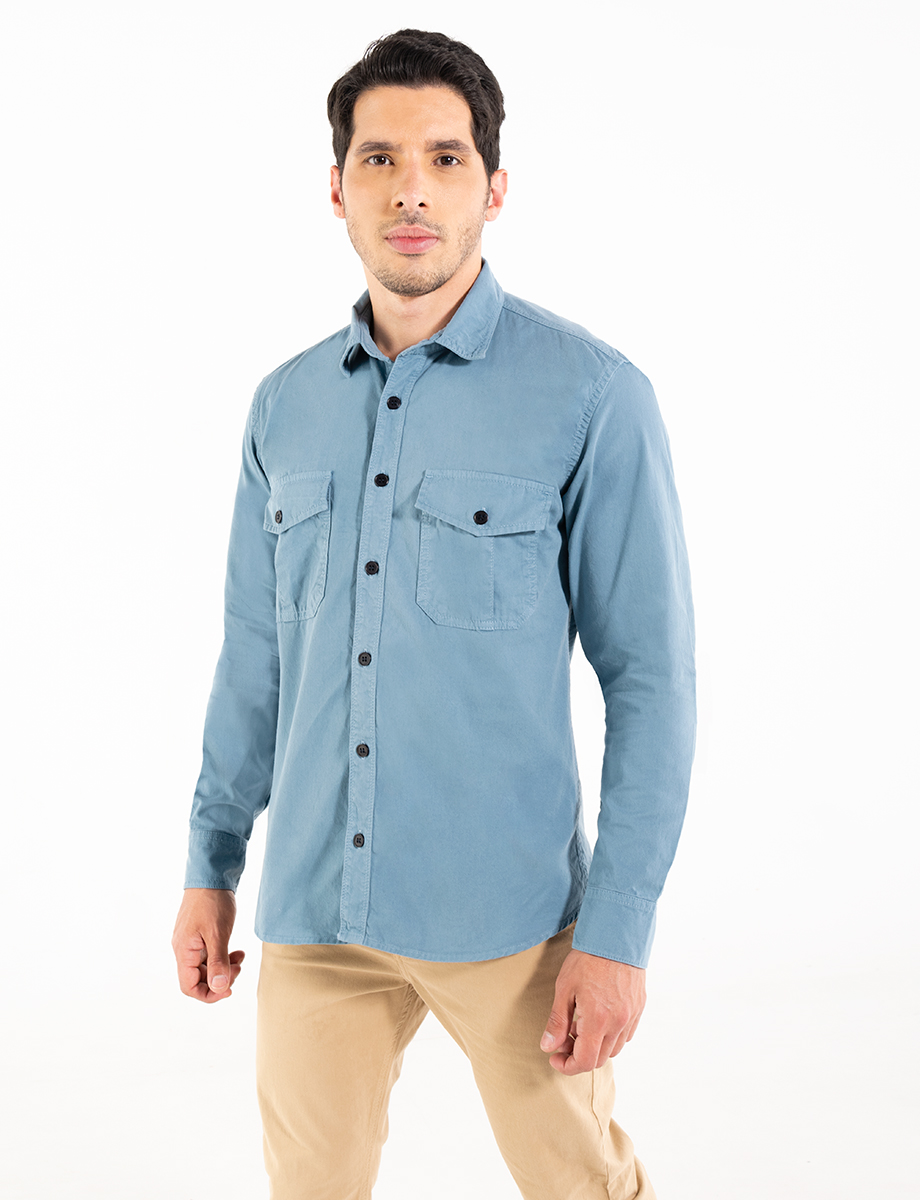 Camisa gamuza manga larga
